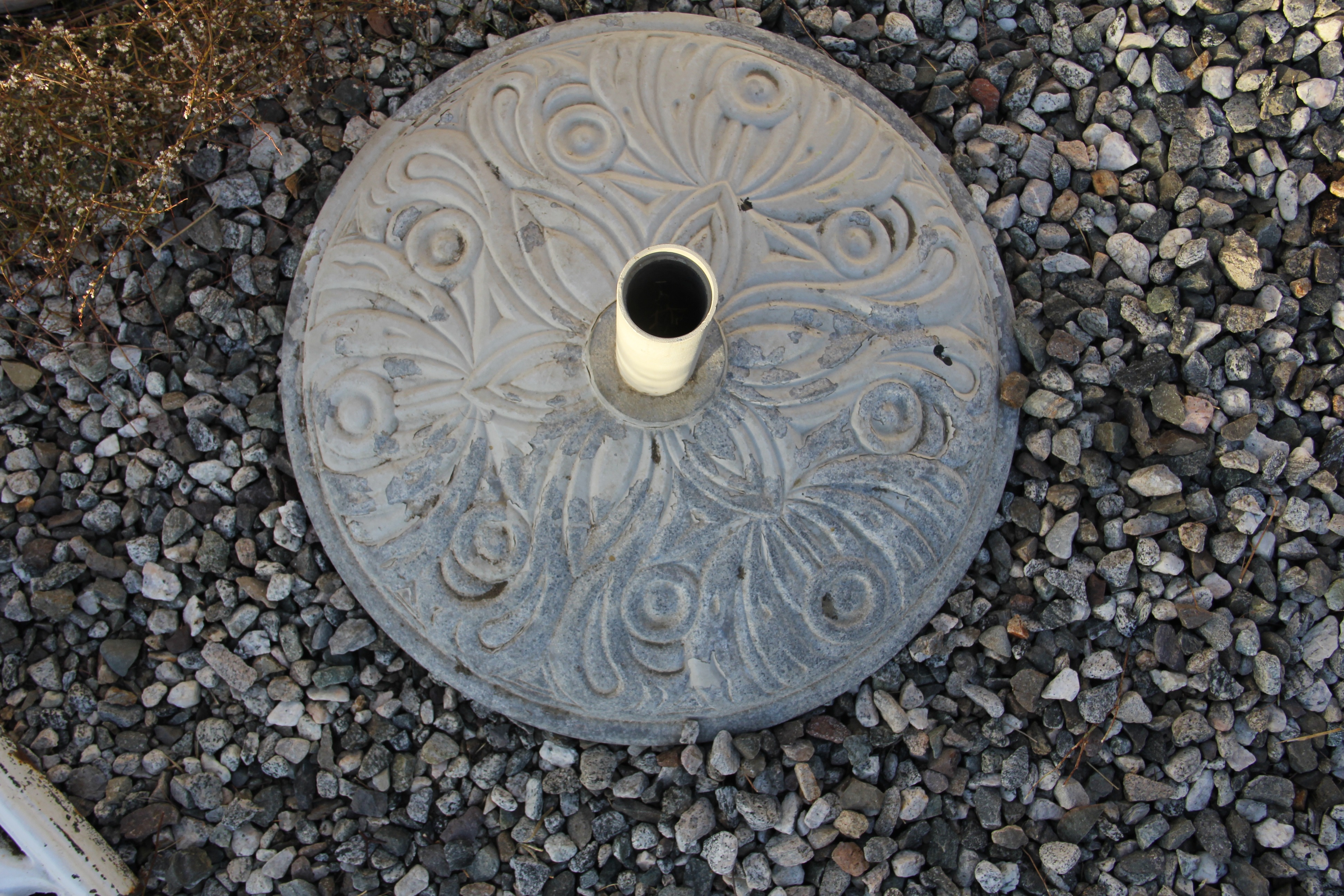 Wrought Iron Outdoor Umbrella Stand EBTH